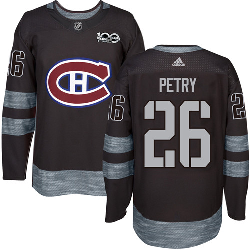 Adidas Canadiens #26 Jeff Petry Black 1917-100th Anniversary Stitched NHL Jersey - Click Image to Close